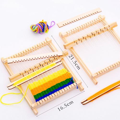 Kit D'outils De Métier À Tisser En Bois Tissé À La Main Pour Enfants, Fil Tissé À La Main, Écharpe À La Main, Machine À Tisser Multifonctionnelle, Jouet De Bricolage, 1 Ensemble