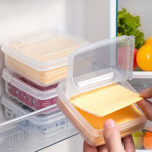 Boîte De Rangement Spéciale Pour Réfrigérateur, Tranche De Fromage, Oignon, Bac À Fruits, Cubes De Poupée À Rabat, Étui Emballé Séparément, Vidéo 1995, 2 Pièces