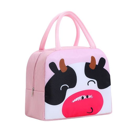 Sacs À Lunch En Toile D'animaux De Dessin Animé, Glacière Thermique Portable, Boîte À Bento, Fourre-Tout, Sac De Rangement De Pique-Nique, Poudres, Livraison Directe