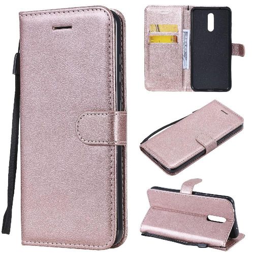 Flip Étui Pour Nokia 3.2 Avec Fente Pour Carte Couleur Solide Classique Étui De Téléphone Portefeuille D'affaires Cuir De Haute Qualité - Couleur Rose