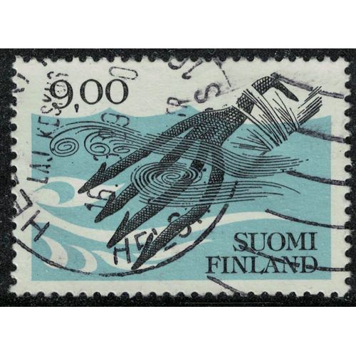 Finlande 1998 Oblitéré Used Four Toothed Fishing Spear Lance De Pêche À Quatre Dents Su