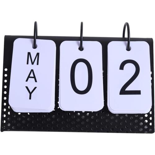 2023 Décor De Bureau Mini Calendrier Debout Petit Calendrier Décoration D'époque Calendrier Planificateur En Métal Calendrier De L'avent 24 Jours Accessoires Étudiant Le Fer Ménage