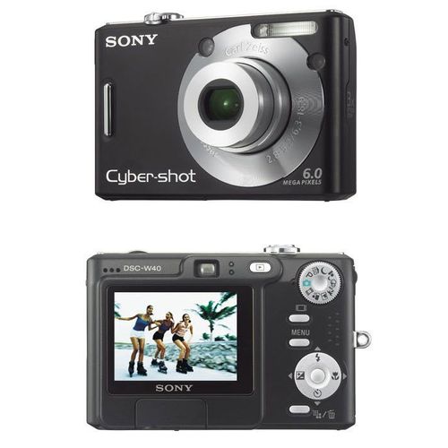 Appareil photo Compact Sony Cyber-shot DSC-W40 W40 - Appareil photo num?rique - compact - 6.0 MP - 3x zoom optique - Carl Zeiss