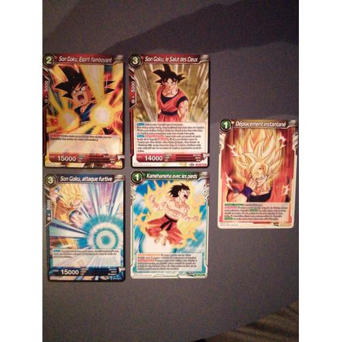 Lot De 5 Cartes Dragon Ball Super Special Son Goku, Déplacement Instantané...