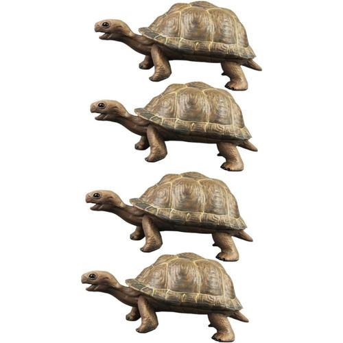 4 Pièces Tortue De Simulation Jouet Tortue Terrestre Jouets De Puzzle Des Modèles Cadeaux Figurine De Tortue Terrestre Modèle De Tortue Terrestre Réaliste Océan Accessoires Gâteau