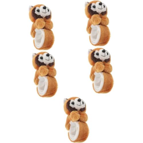 5 Pièces Bracelet Claque Jouets Enfants Kids Toys Peluches Pour Bébés Cadeaux Fille Le Cadeau Bracelets Fournitures De Fête Dans La Jungle Bracelet À Claque Léopard Bouton Jouer