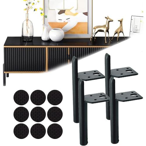 4 Pcs Pieds Meuble Pieds Table, Métal Pieds Meubles Rechange Avec 9 Pcs Patins Antidérapants 15cm Pieds Table Pieds Canapé Pieds D'armoire Pieds Support Meuble Pieds Rechange Pour Canapés Armoires