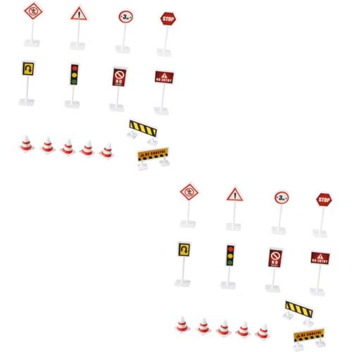 12 Ensembles Jouet De Scène De Simulation Jouets De La Petite Enfance Jouets De Panneaux De Signalisation Des Modèles Les Jouets D'enfants Jouet De Scène Micro Jouets Cognitifs