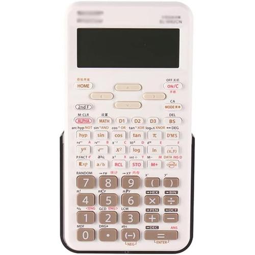 White White Multifonction Calculatrice, Calculatrice Scientifique avancée Rose, écran de sourdine à Quatre Lignes à 12 Chiffres, élèves de