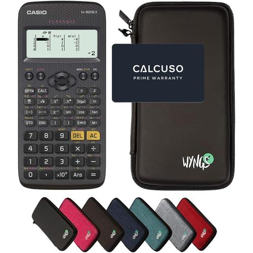 Noir Noir CALCUSO Ensemble de Base Noir avec Calculatrice FX-82DE X ClassWiz