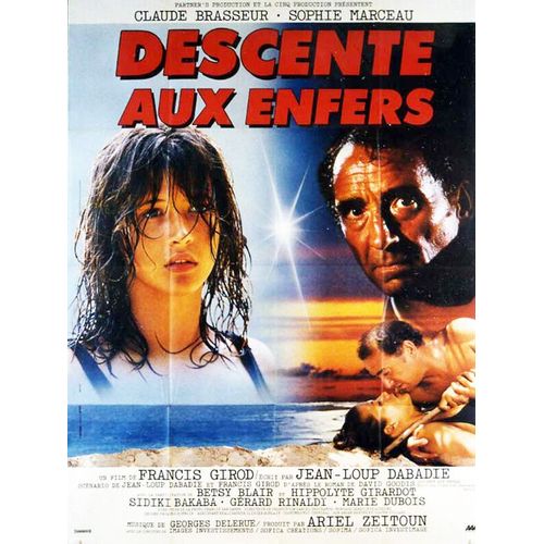 Descente Aux Enfers - Véritable Affiche De Cinéma Pliée - Format 120x160 Cm - De Francis Girod Avec Claude Brasseur, Sophie Marceau, Marie Dubois, Hippolyte Girardot, Gérard Rinaldi - 1986