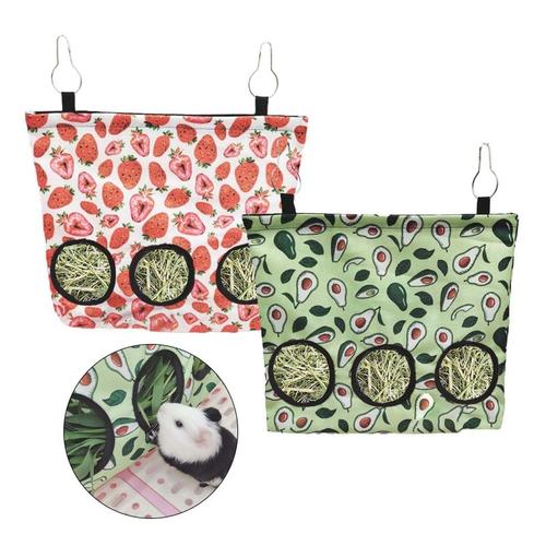 Support D'herbe De Cochon D'inde Avec Crochet, 2 Pièces, Anti-Mastication, Avec Trou D'alimentation, Pour Petits Animaux De Compagnie, Chinchillas