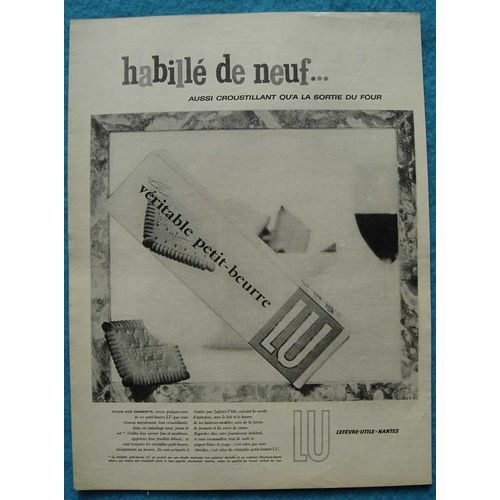 Publicité Papier - Biscuits Petit-Beurre De Lu De 1957