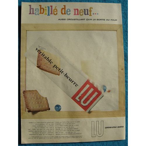 Publicité Papier - Biscuits Petit-Beurre De Lu De 1957