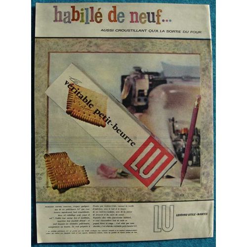 Publicité Papier - Biscuits Petit-Beurre Lu De 1957