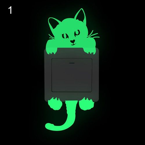 Interrupteur Fluorescent Stickers Muraux Art Décalque Prise Lumineux Sticker Mural Marche-arrêt Autocollant Interrupteur Autocollant