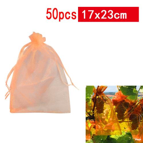 50/100pcs Jardin Légumes Fruits Sac de Culture Plantes Sacs de Protection Anti-oiseaux Jardinage Cordon Net Bonbons Pomme Raisin Maille Pochette