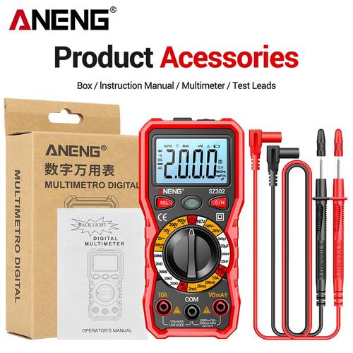 ANENG ¿ multimètre numérique professionnel SZ302 SZ301, testeur de tension AC/DC, capacité de détection NCV, testeur de résistance, stylo ammètre Ohm