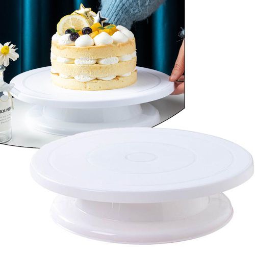 Table De Décoration De Gâteaux En Plastique Antidérapant, Support De Décoration De Gâteaux Non Toxique, Plateau Tournant Léger Pour Gadgets De Cuisine