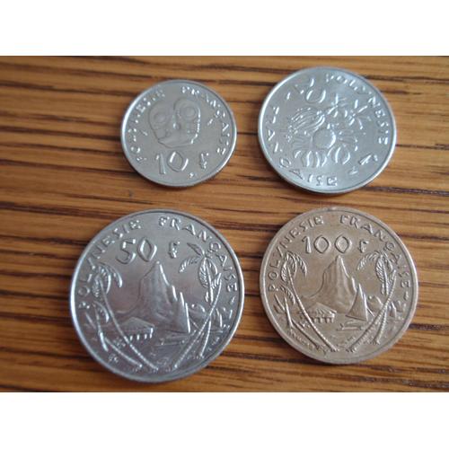 10 Francs 1983 ,20 Francs 1979,50 Francs 1975 Et 100 Francs 1982 Polynésie Française