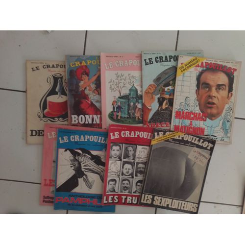 Lot 9 Le Crapouillot 1967 À 1974 N° 1 5 12 19 23 24 26 27 33 Le Petit De Gaulle Illustré / La Bonne Vie Suivie Du Guide Gastronomique / Les Pédérastes / Sdece , Espions, Barbouzes / Les Garçonnes / M