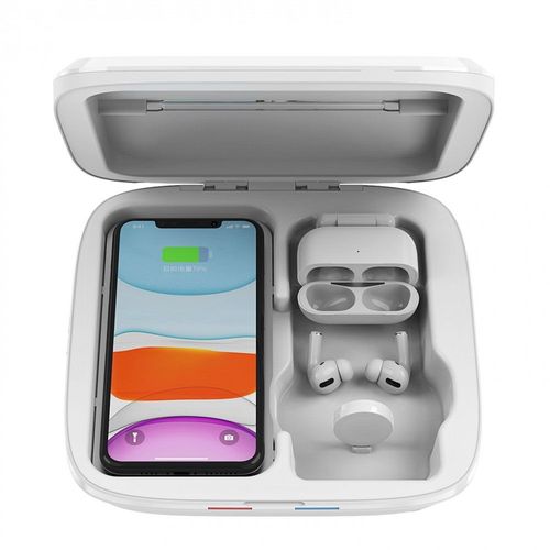 Stérilisateur Iphone Airpods Et Apple Watch Avec Chargeur Sans Fil 10w