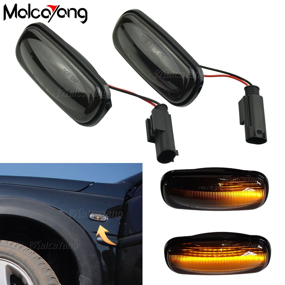 Feu De Signalisation Latéral Led Ambre Pour Land Rover Discovery 2 1999 ¿ 2004 Freelander 1 2002-2005, 2 Pièces