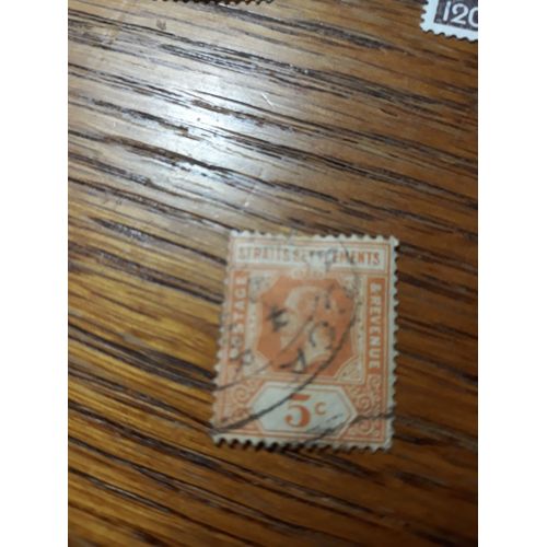 Timbre 1922 Straits Settlements 5 C Tp20