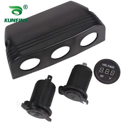Chargeur De Voiture Multifonction Usb 2,1 A + 1a, Voltmètre Allume-Cigare