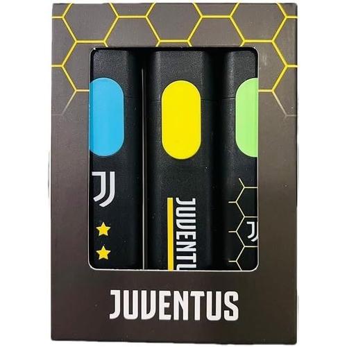 Multicolore Multicolore Kit Videntiateurs - F.C. Juventus Football - 3 Surligneurs - Coffret Cadeau - Accessoires École Primaire, Stylos