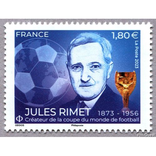 France 2023, Très Beau Timbre Neuf** Luxe Yvert 5719, Jules Rimet, Créateur De La Coupe Du Monde De Football.
