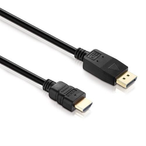 HDGear - Câble adaptateur - DisplayPort mâle pour HDMI mâle - 1.5 m - noir