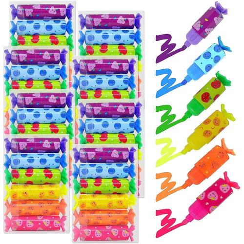 Marqueur De Texte Marqueur De Texte Lot De 12 Surligneurs Candy Surligneurs Mini Surligneurs Set, Stylos Marqueurs Surligneur Sec 6 Couleurs