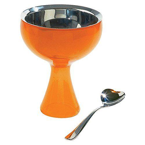 Alessi BIG LOVE Eisbecher orange et ein Eislöffel