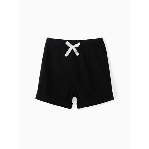 Short Uni Taille Élastiquée Bébé Garçon,Fille