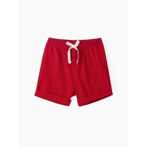 Short Uni Taille Élastiquée Bébé Garçon,Fille