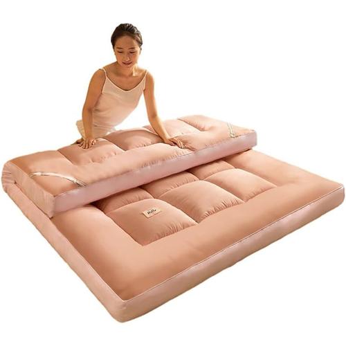 Bean Paste Matelas Pliable Adulte Parfait Soutien Haute Resilience Ultra Respirante Coussin De Lit Pour Accueil Camping Lit (Color : Bean Paste, Size : 90x200cm)