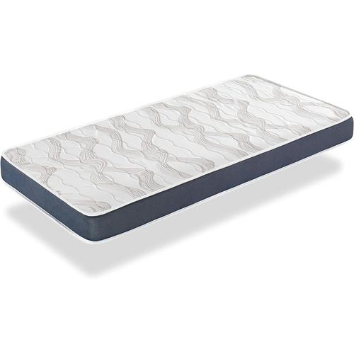 Blanc Et Bleu Matelas Mousse 80x160 Orion Confort - Epaisseur 14 Cm ¿ Ideal Pour Les Lits Gigognes, Lit Enfant, Montesori