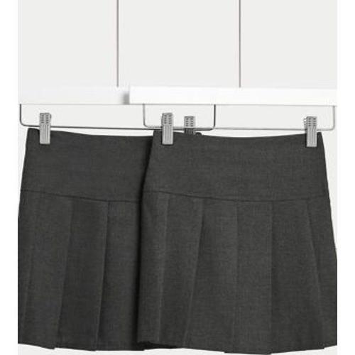 Lot De 2 Jupes Filles Infroissables Gris