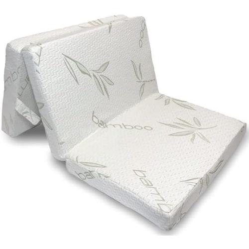 Matelas Pliant En Bambou Naturel Doux - Matelas D'invité Pliable En Mousse - Conforme À La Norme Öko-Tex Standard (140 X 70 X 7 Cm)