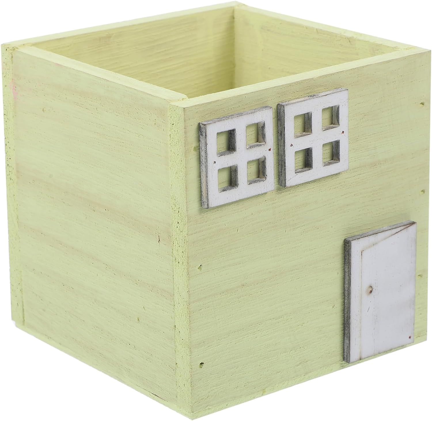 Jaune 5 Pices Pot De Fleurs En Bois Jardiniere Terrasse Pot... - 4