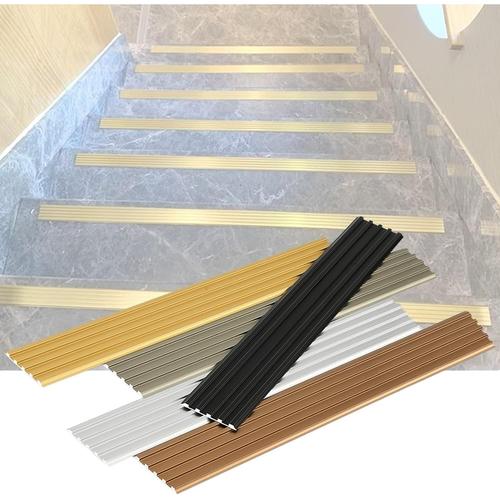 Grays Pente Bande Antidérapante Escalier Baguette De Finition, Sécurité Nez De Marche Profilé D'escalier En Aluminium, Bande De Bordure, 90x4cm 90x5cm Durable Rampe Strié Marches D'escaliers