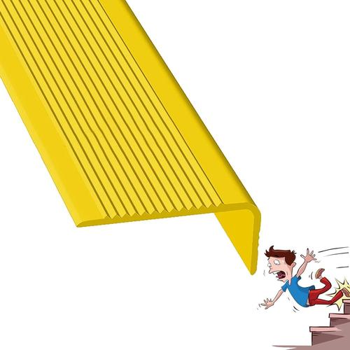 Yellow Jaune Profil De Nez Marche D'escalier Profil D'angle D'escalier En Escalier Escalier D'angle En Caoutchouc Anti-Dérapant En Pvc Bande Anti-Glisse Bande D'obturation, Largeur 3x7cm,Jaune,1m