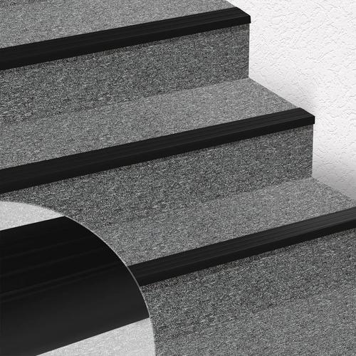 Noir Nez de marche - Profilés d'escalier Toronto - Matériel de montage inclus (100 cm, Noir)