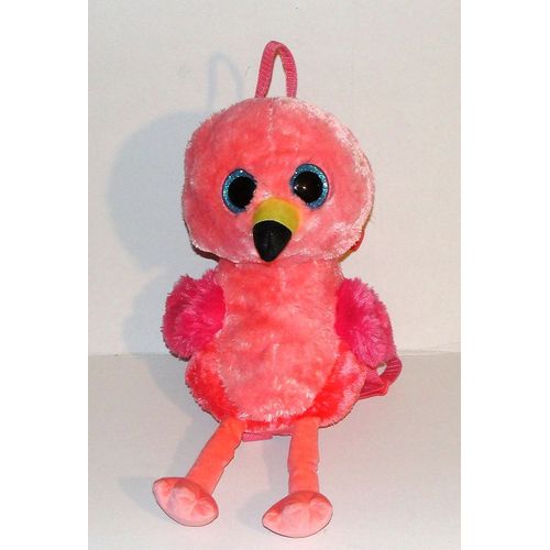 Peluche Flamant Rose Gilda Sac A Dos Ty Doudou Oiseau Beanie Boss Juratoys