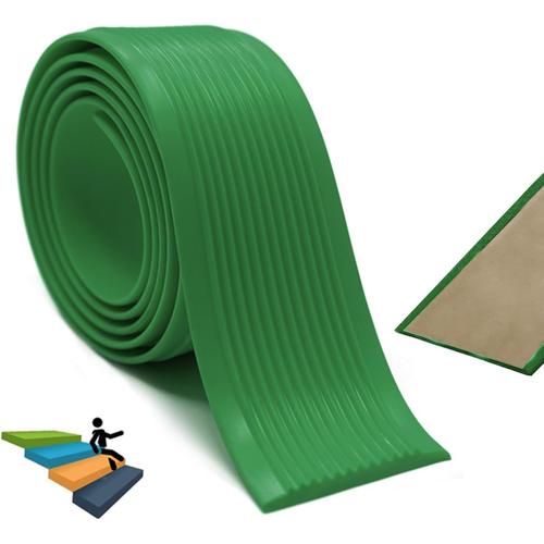 Green Nez De Marche Profilé D'escalier Nez De Marche Autocollant En Plastique PVC Nez De Marche Profilé D'escalier Nez De Marche En Caoutchouc Pour Marches D'escalier Intérieures Et Extérieures (