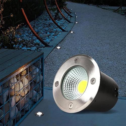 Yellow Lampe Jardin Enterré - Spot Exterieur, Lumière Chemin Encastrée Ronde Basse Tension Ac 24v, Lumière Décoration Étanche Ip67, Projecteur Led À Faisceau Lumineux Pour L'éclairage Paysager ( Color