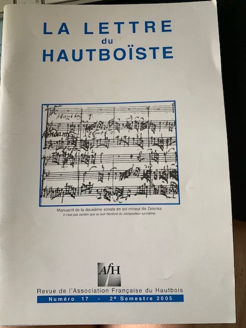 La Lettre Du Hautboiste Numero 17 2e Semestre 2005