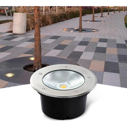 White Light Lumière Led Submersible - Spot Encastrable Exterieur, Ac85-265v Led Lumière Enterrée, Ip67 Étanche Led Spot Encastré Au Sol Pour Jardin Carré Villas Terrasse Pelouse Chemins Éclairage