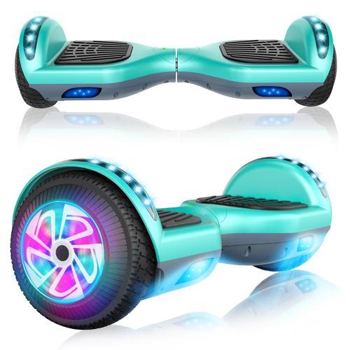 Hoverboard Bluetooth Lumière Led 2 Roues Scooter Sisigad Hoverboard Vert Pour Enfant 6-12 Ans